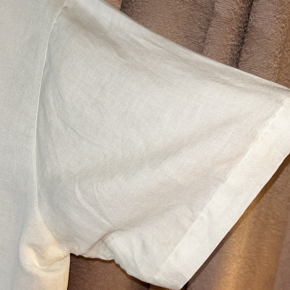 Paradise Collection Size XXL Linen Blend Short Sleeved Button Down Shirt - Picture 4 of 10